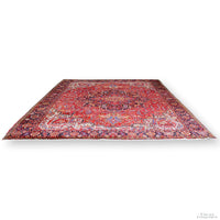 10' 3" X 12' 5'' Red Area Rug