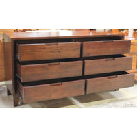 Modern Mahogany 6 Drawer Dresser