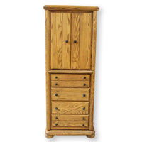 Arbek Wardrobe Armoire w/Swivel Base & Full Length Mirror Back