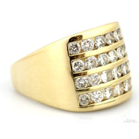 2.62ctw Diamond 14K Gold Ring - Euro Style Shank