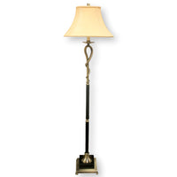 Brass & Leather Floor Lamp