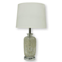 Glass Table Lamp w/Tree Details