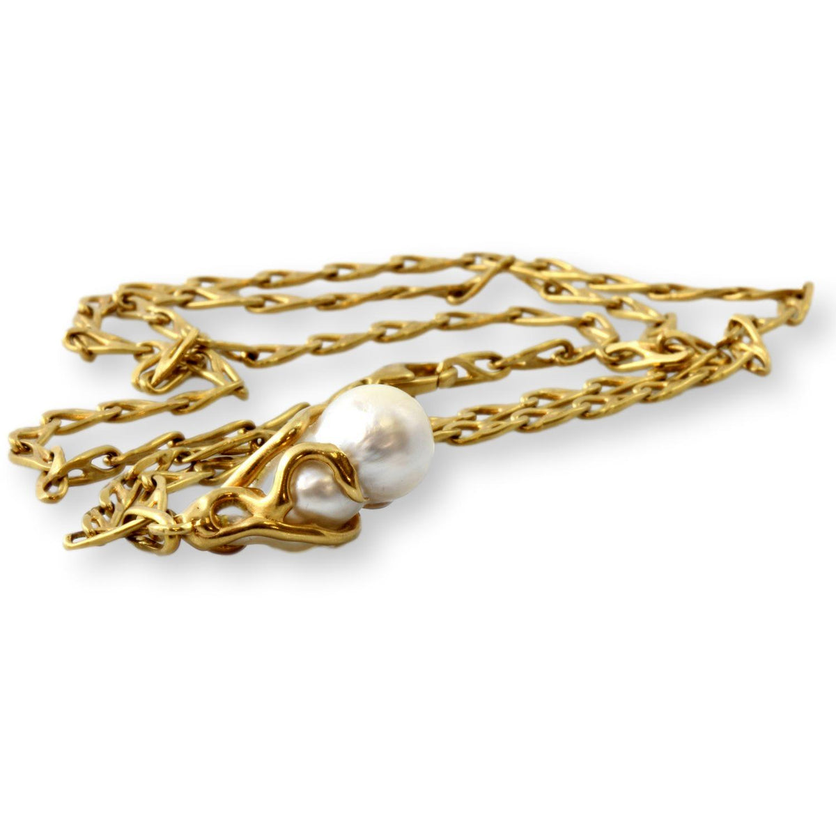 Large Baroque Saltwater South Sea Pearl Pendant Necklace