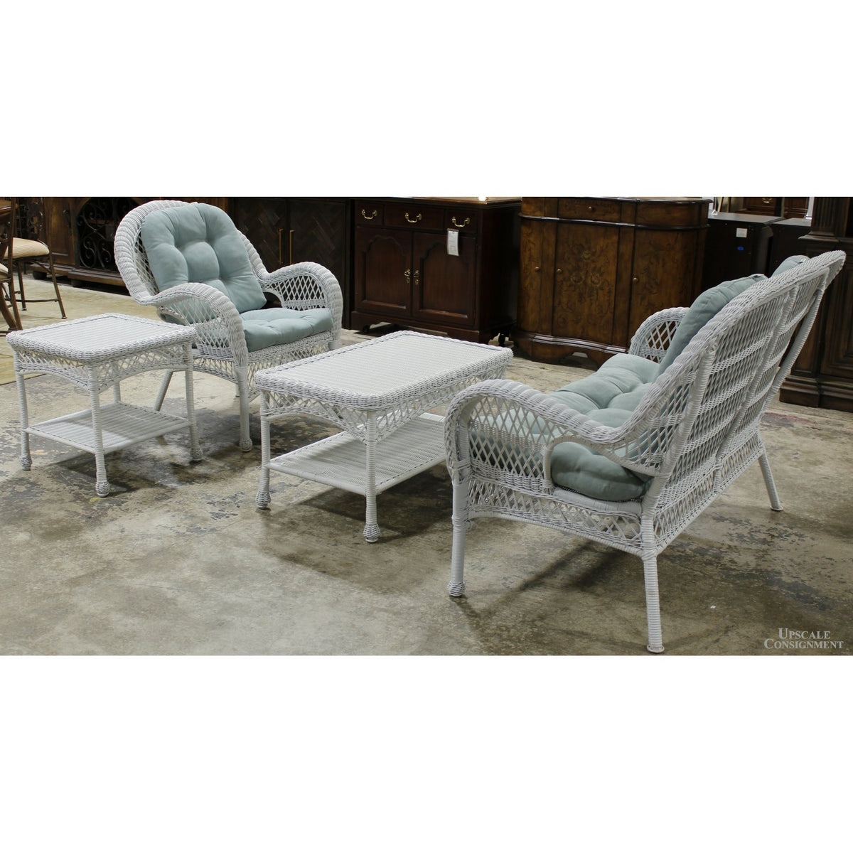 Pier 1 Imports 4-Piece Outdoor Wicker Set w/Cushions