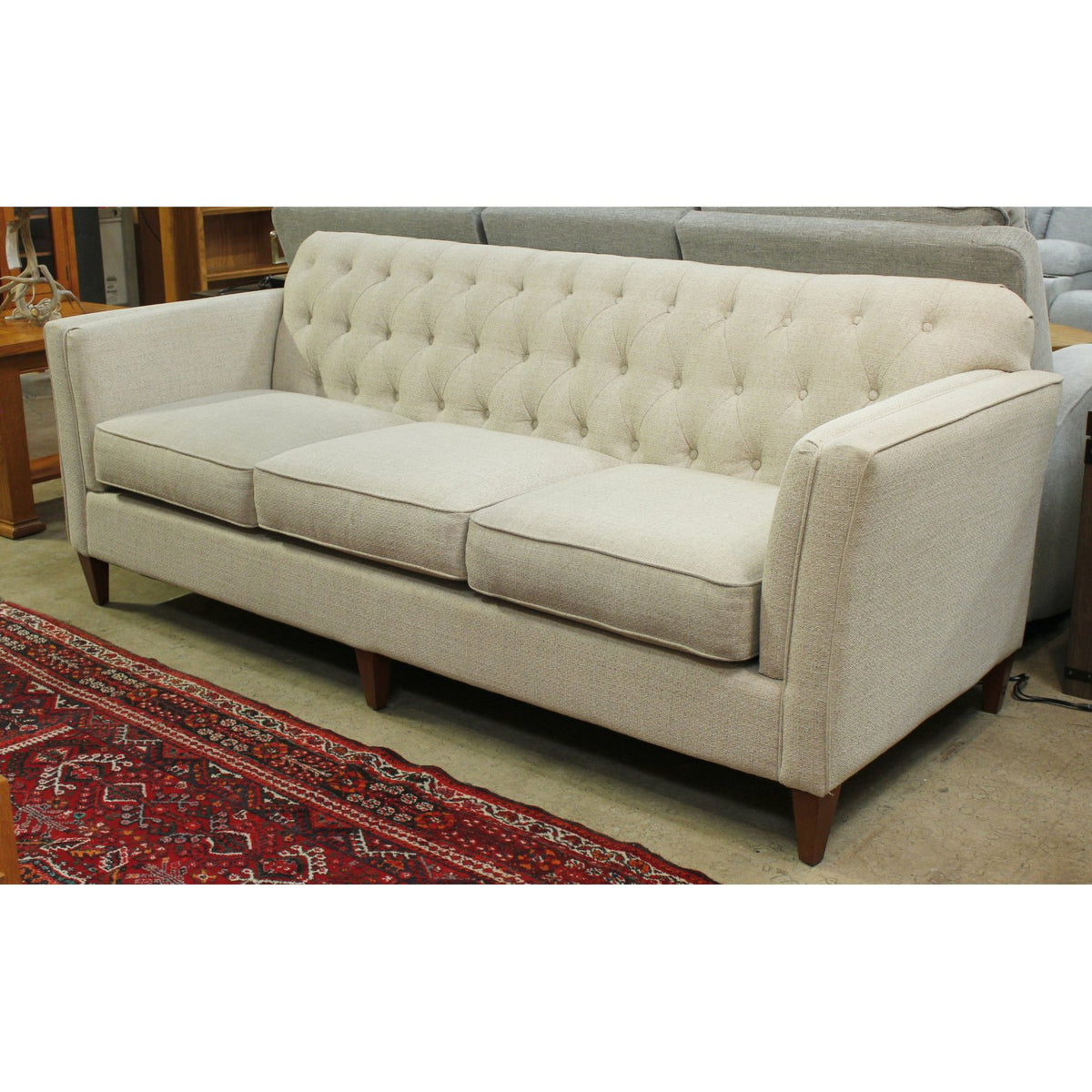 La-Z-Boy Oatmeal Tufted Sofa