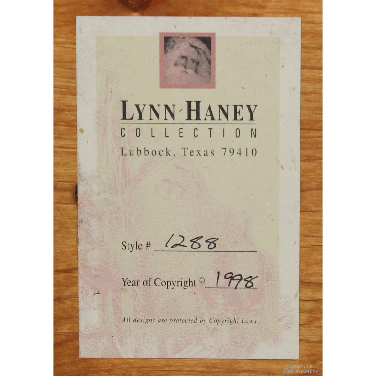 Lynn Haney 18'' Santa Figure, Red w/White Snow Flakes