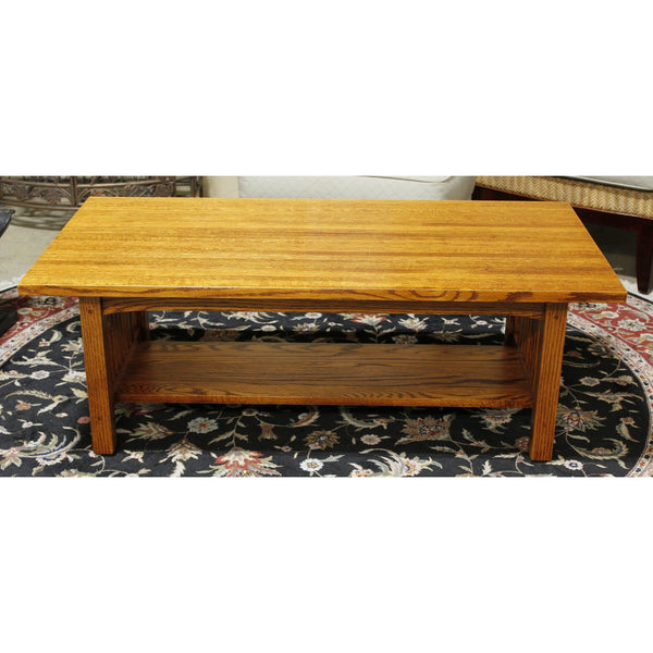Solid Oak Mission Spindle Coffee Table