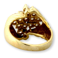 1.02ctw Diamond 14K Yellow Gold Sculpted Modernist Ring