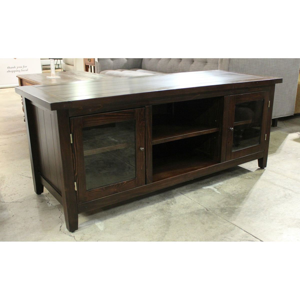 World Market Dark Pine Media Console