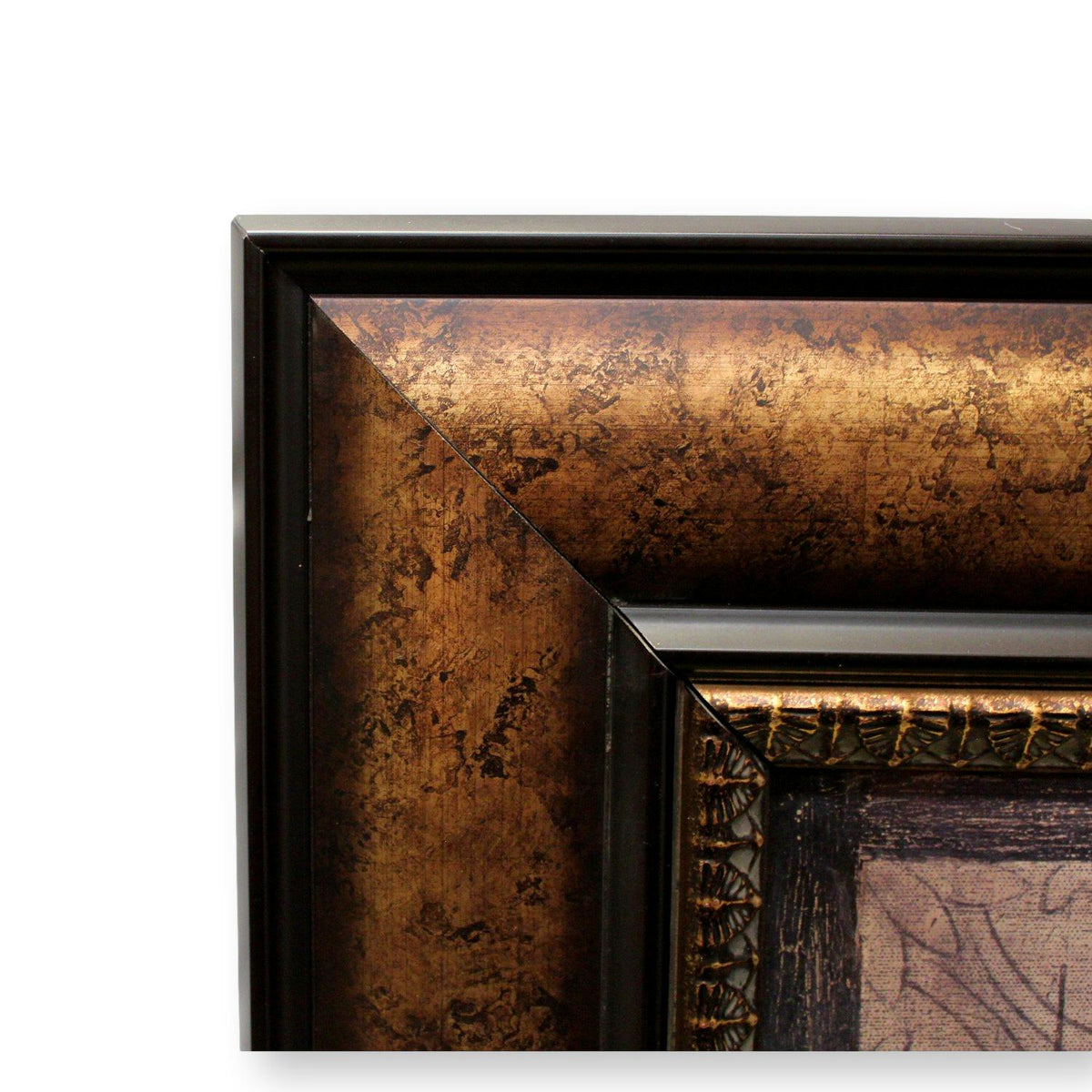 Framed Floral Medallion Artwork