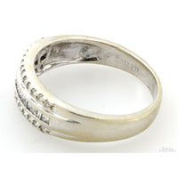 .75ctw Diamond Three-Row 14K White Gold Anniversary Band