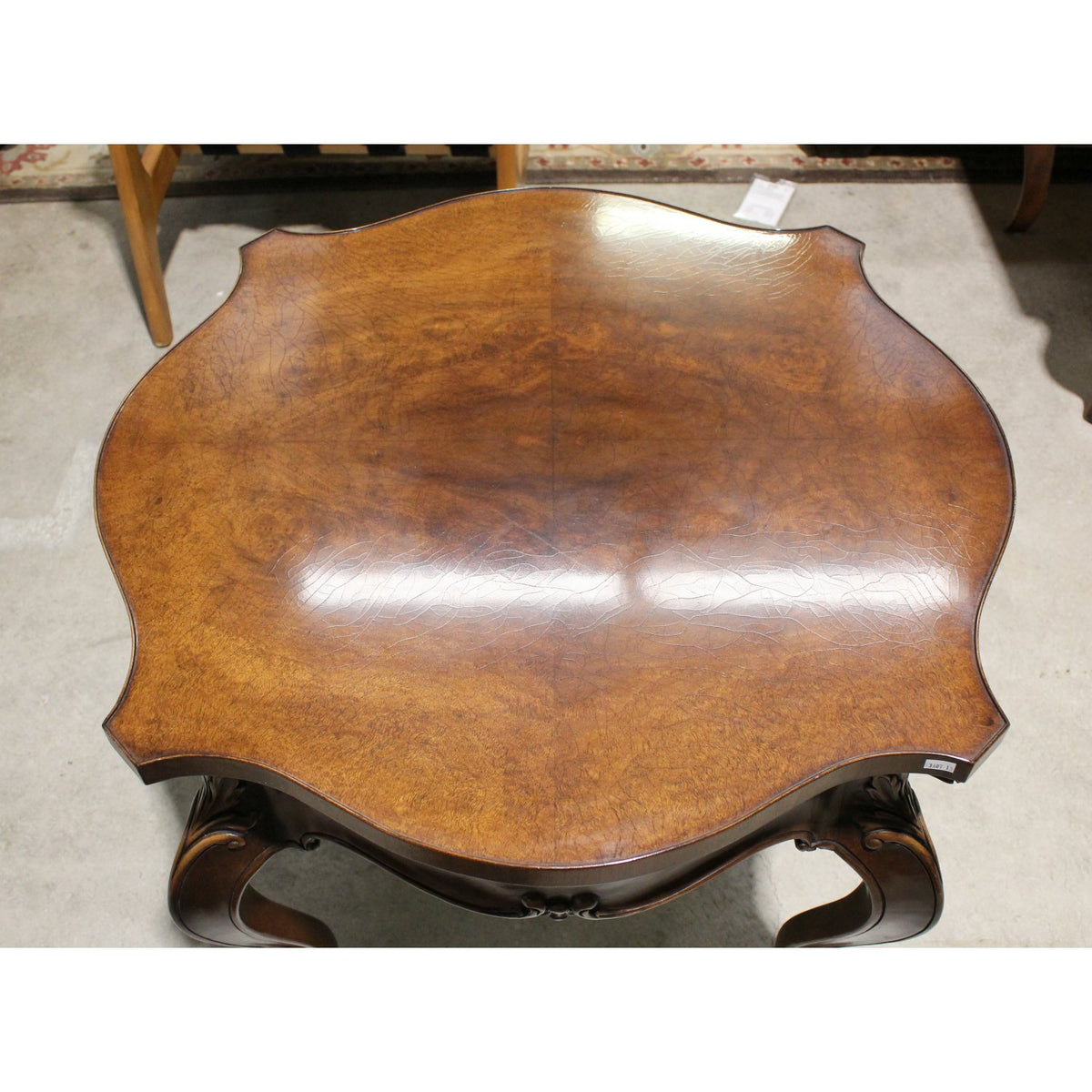 Baker Furniture Burl Top Accent Table