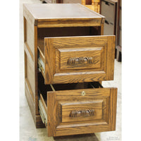 Oak Two Drawer File Cabinet