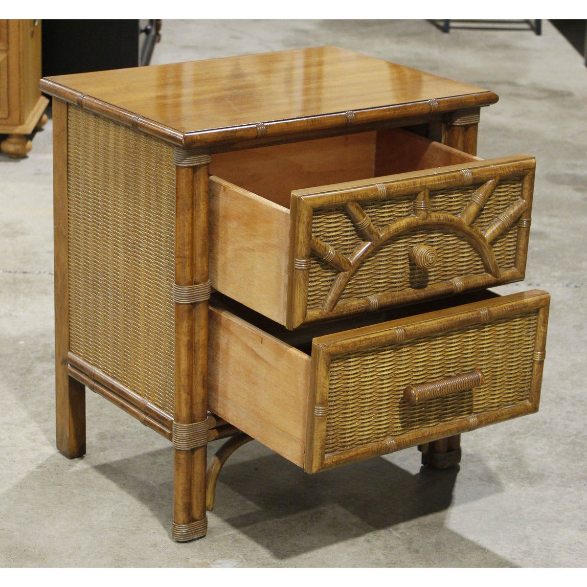 Henry Link Rattan & Bamboo Nightstand