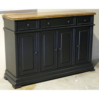Black Sideboard w/Wood Top