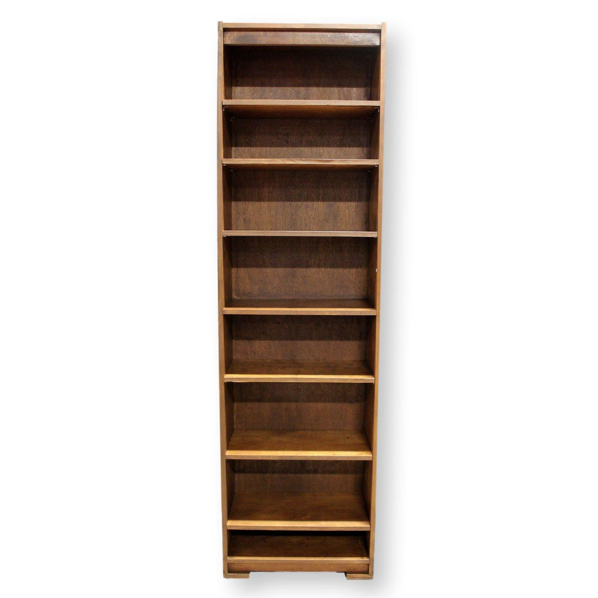 7' Light Walnut Tone Open Bookshelf
