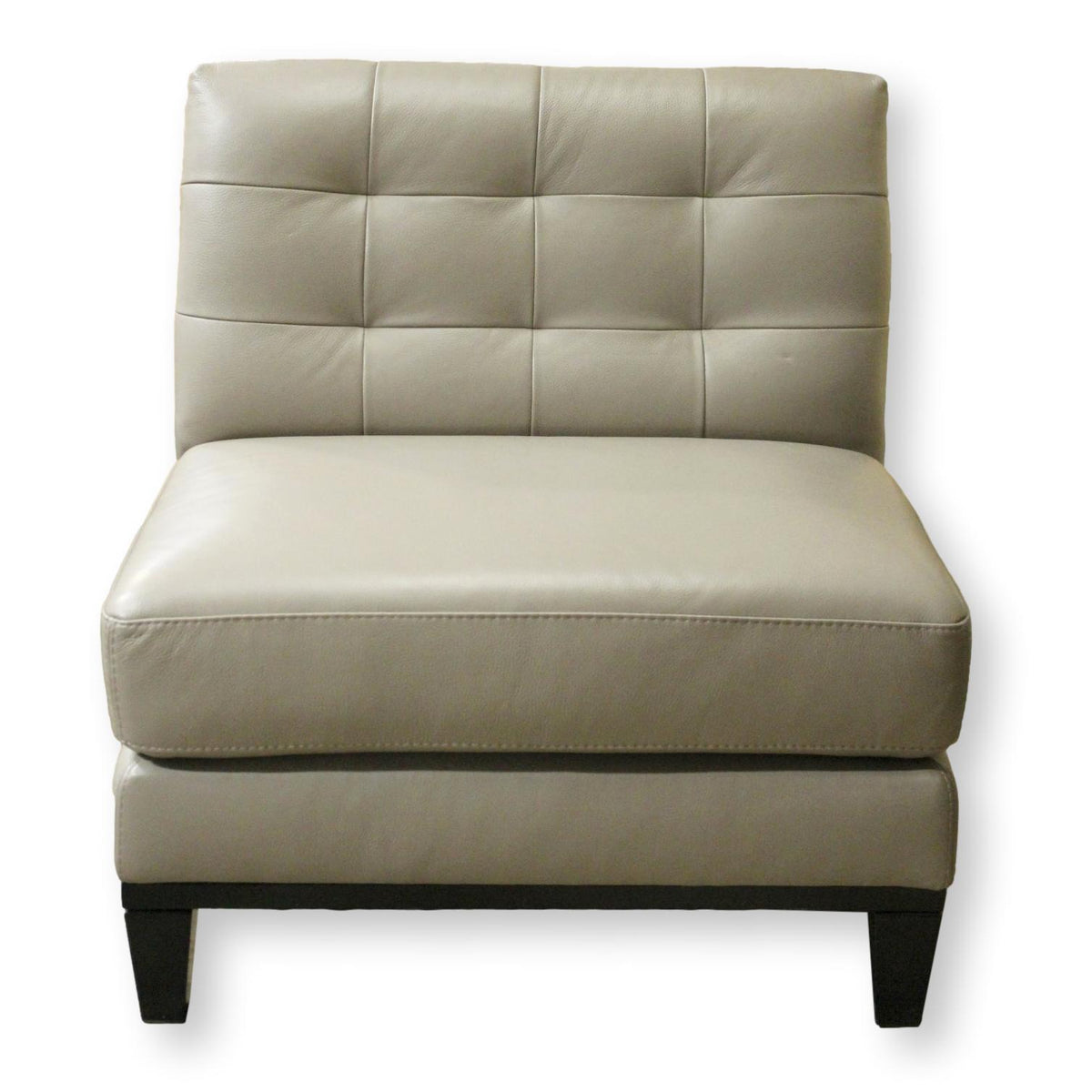Chateau d'Ax Taupe Leather Slipper Chair