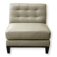 Chateau d'Ax Taupe Leather Slipper Chair