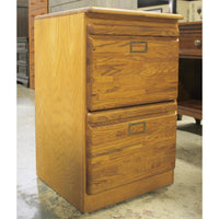 Oak 2 Drawer File Cabinet