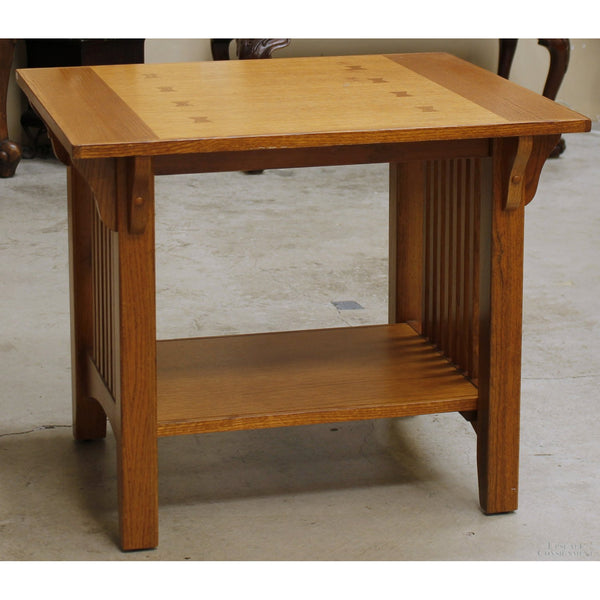 Oak Mission Style End Table