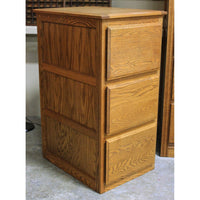 First Edition Furn. Oak Three Drawer File Cabinet