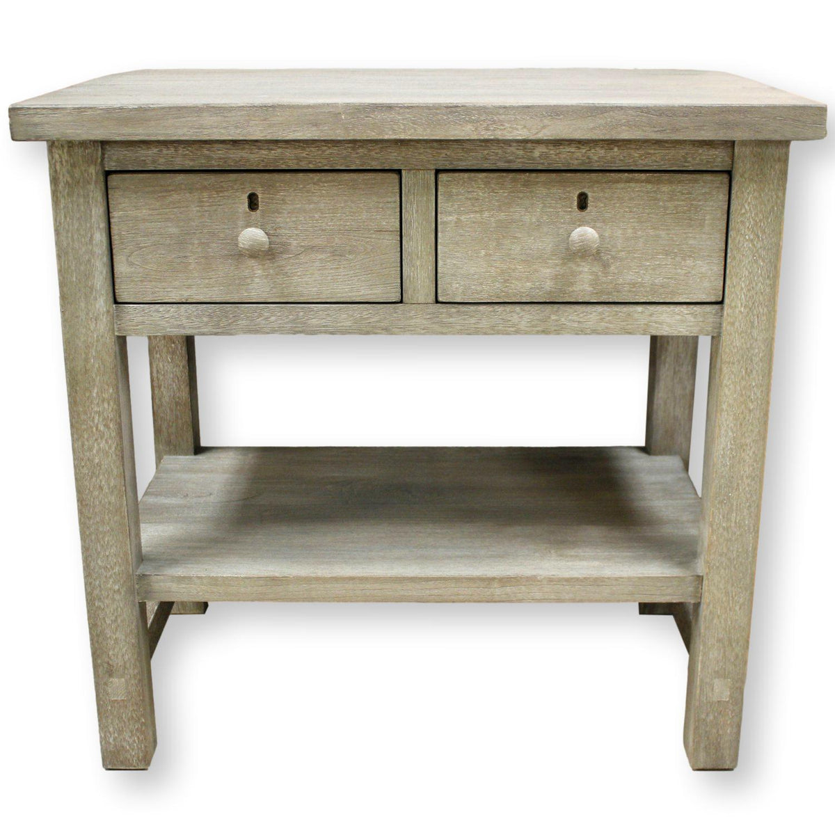 Farmhouse Two Drawer End Table