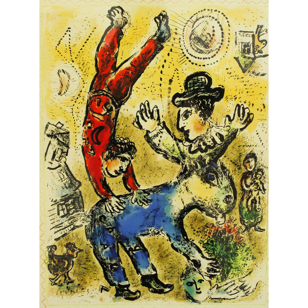Gallery Framed Art Print 'Acrobat Rouge' By Marc Chagall