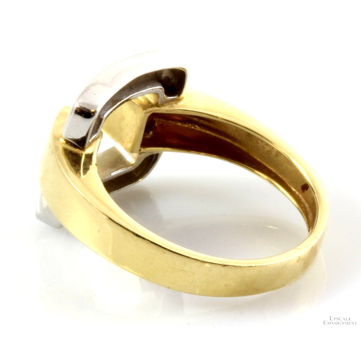 14K Yellow & White Gold Art Deco Style Ring