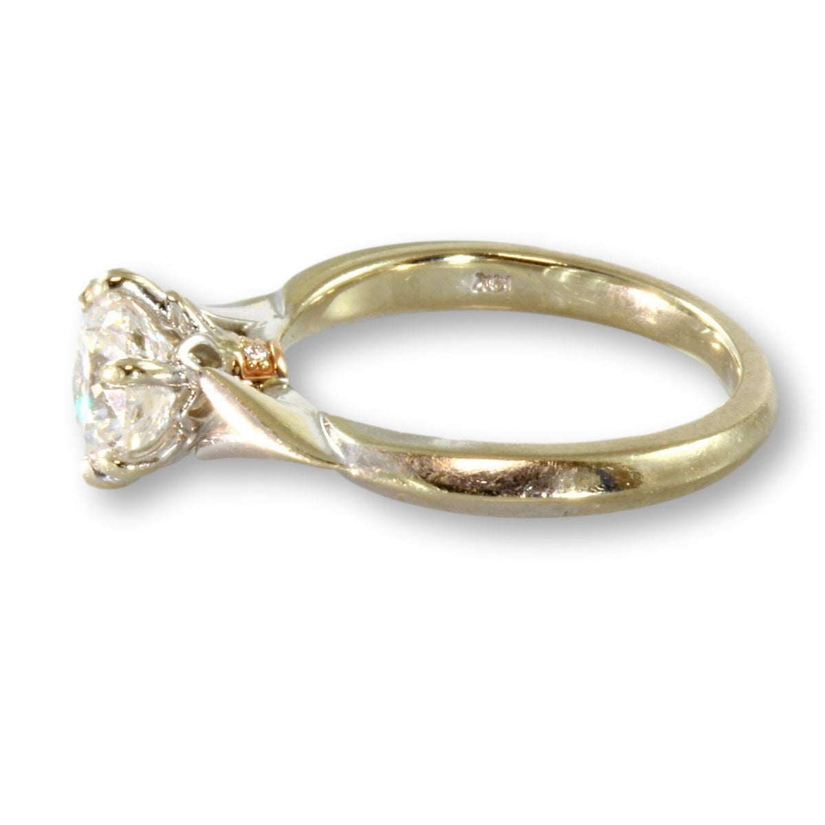 1.50ct. Lab-Grown Diamond 14K White & Rose Gold Engagement  Ring