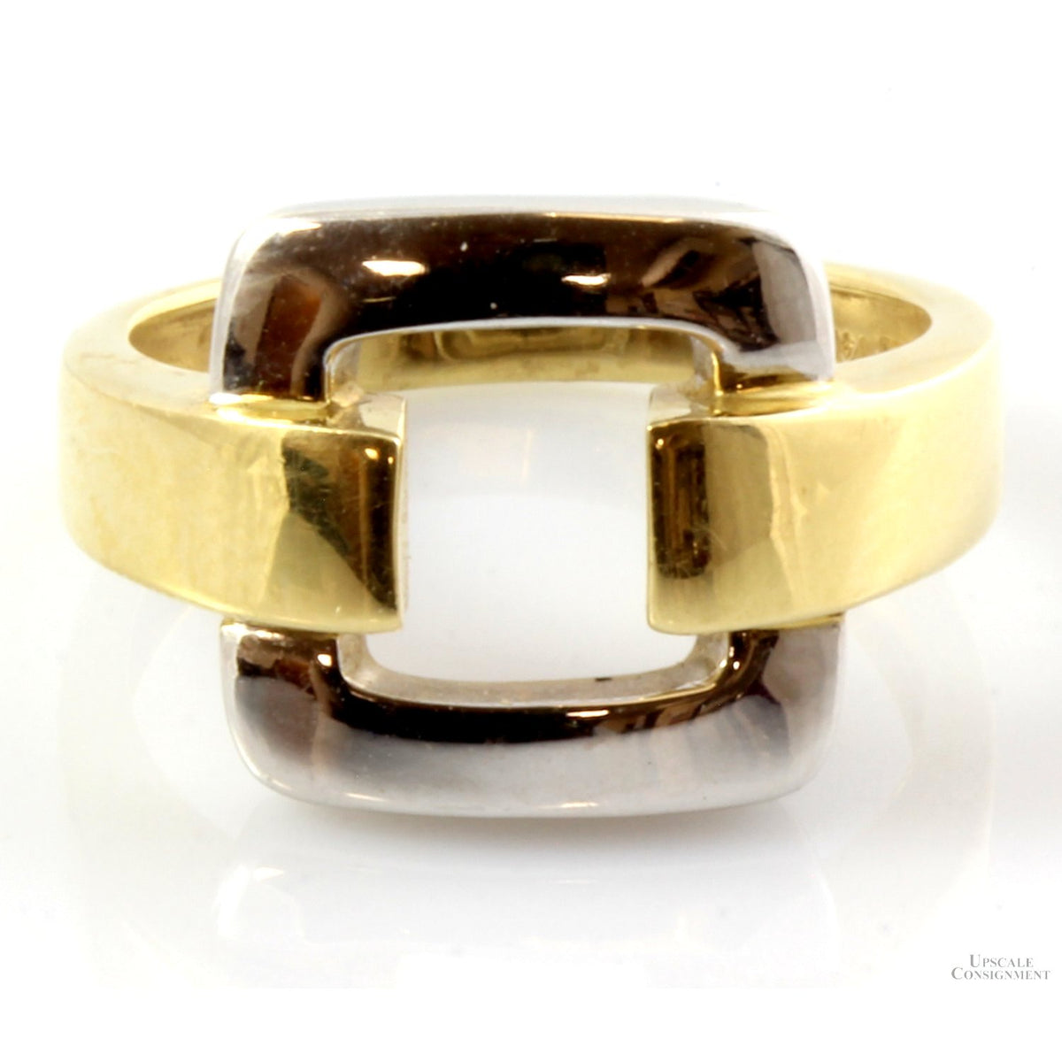 14K Yellow & White Gold Art Deco Style Ring