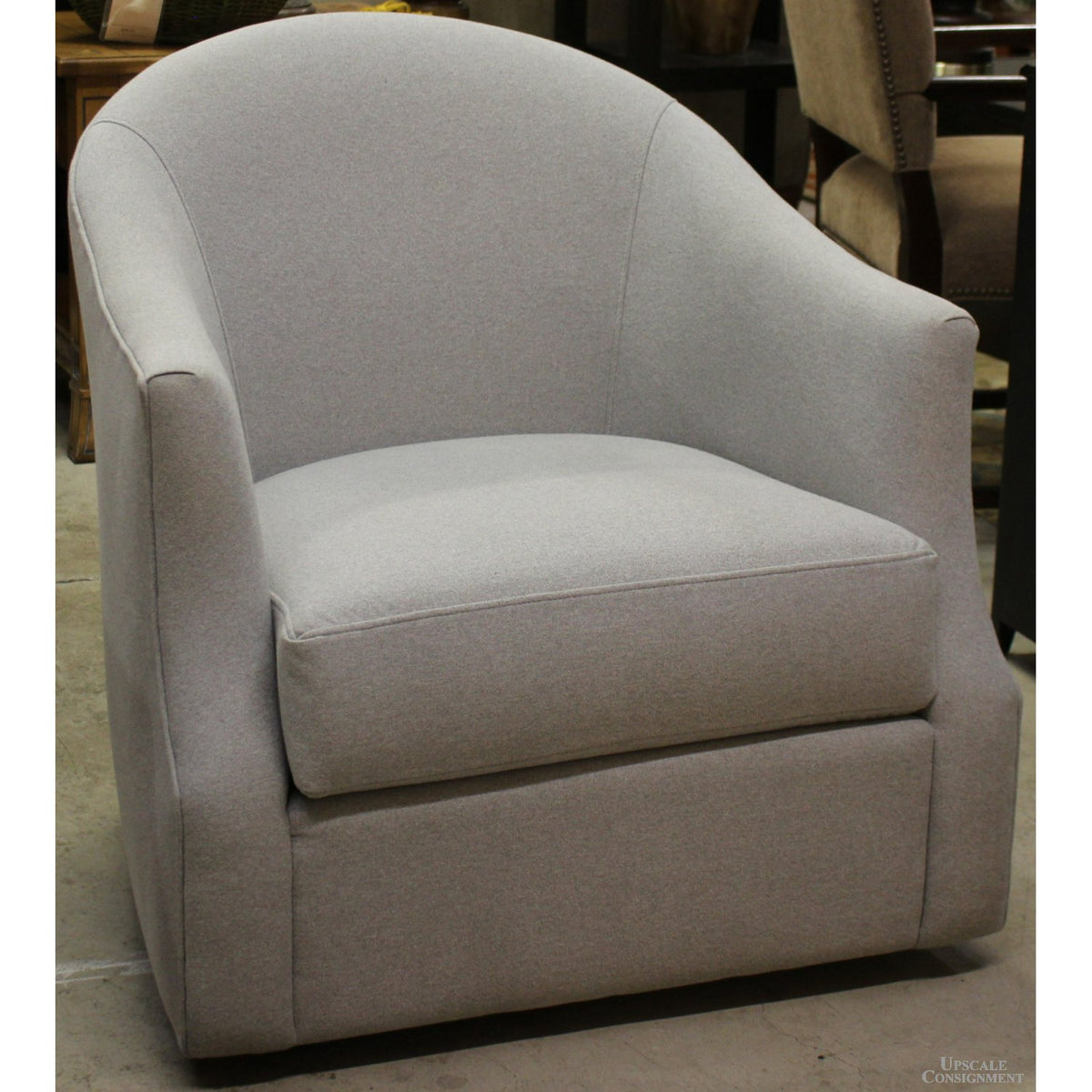 Sherrill Light Gray Swivel Chair