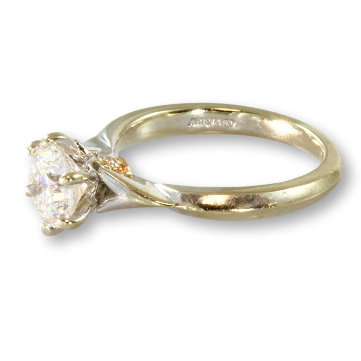 1.50ct. Lab-Grown Diamond 14K White & Rose Gold Engagement  Ring