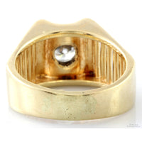 .93ct Diamond 14K Yellow Gold Open Linear Design Mens Ring