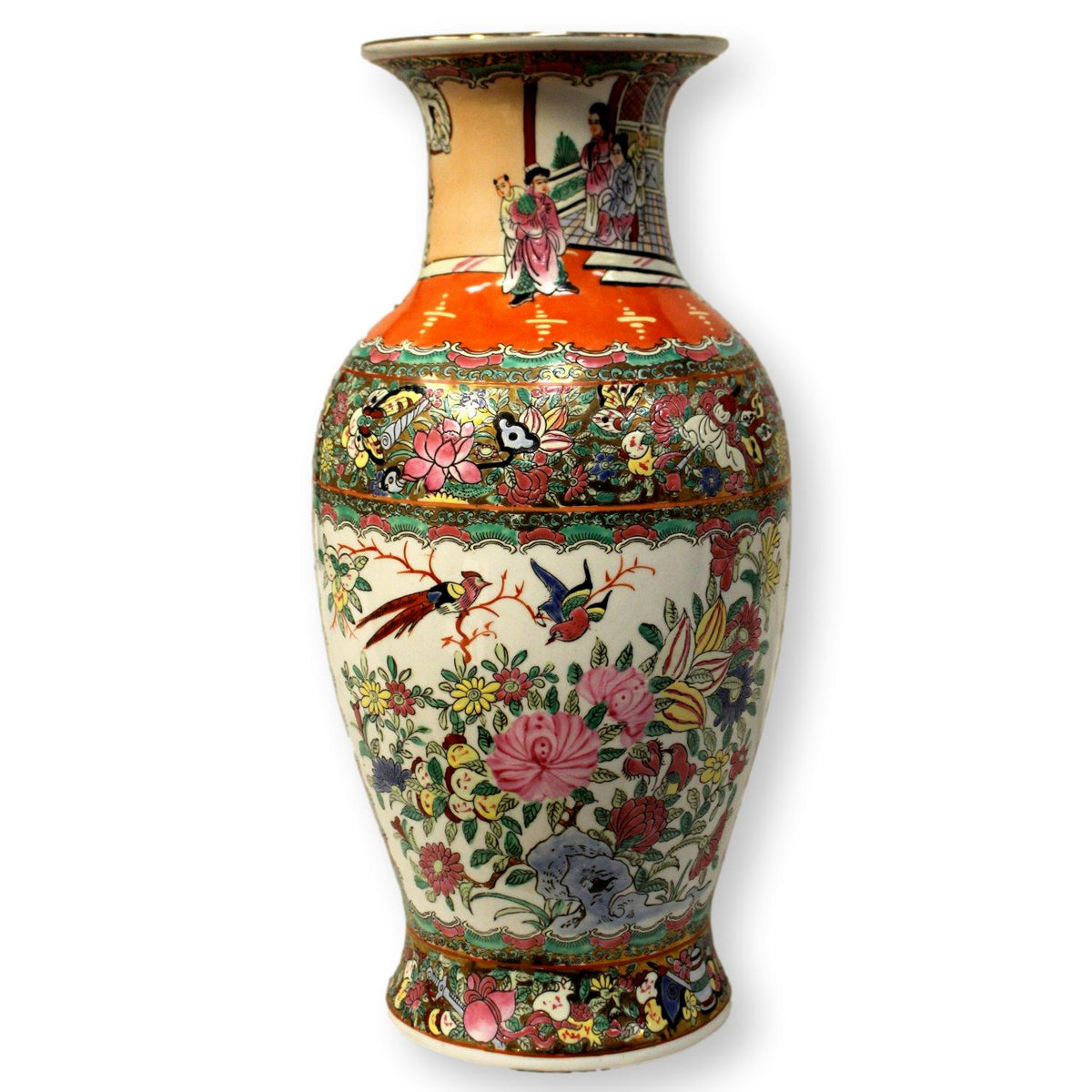 Handpainted Asian Style Vase