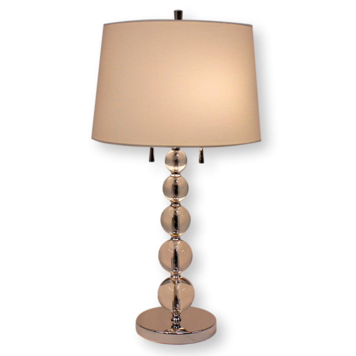 Crystal & Chrome Bubble Table Lamps