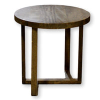 Round Solid Wood Accent Table