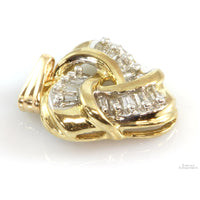 .17ctw Diamond 10-14K Yellow Gold Heart Pendant
