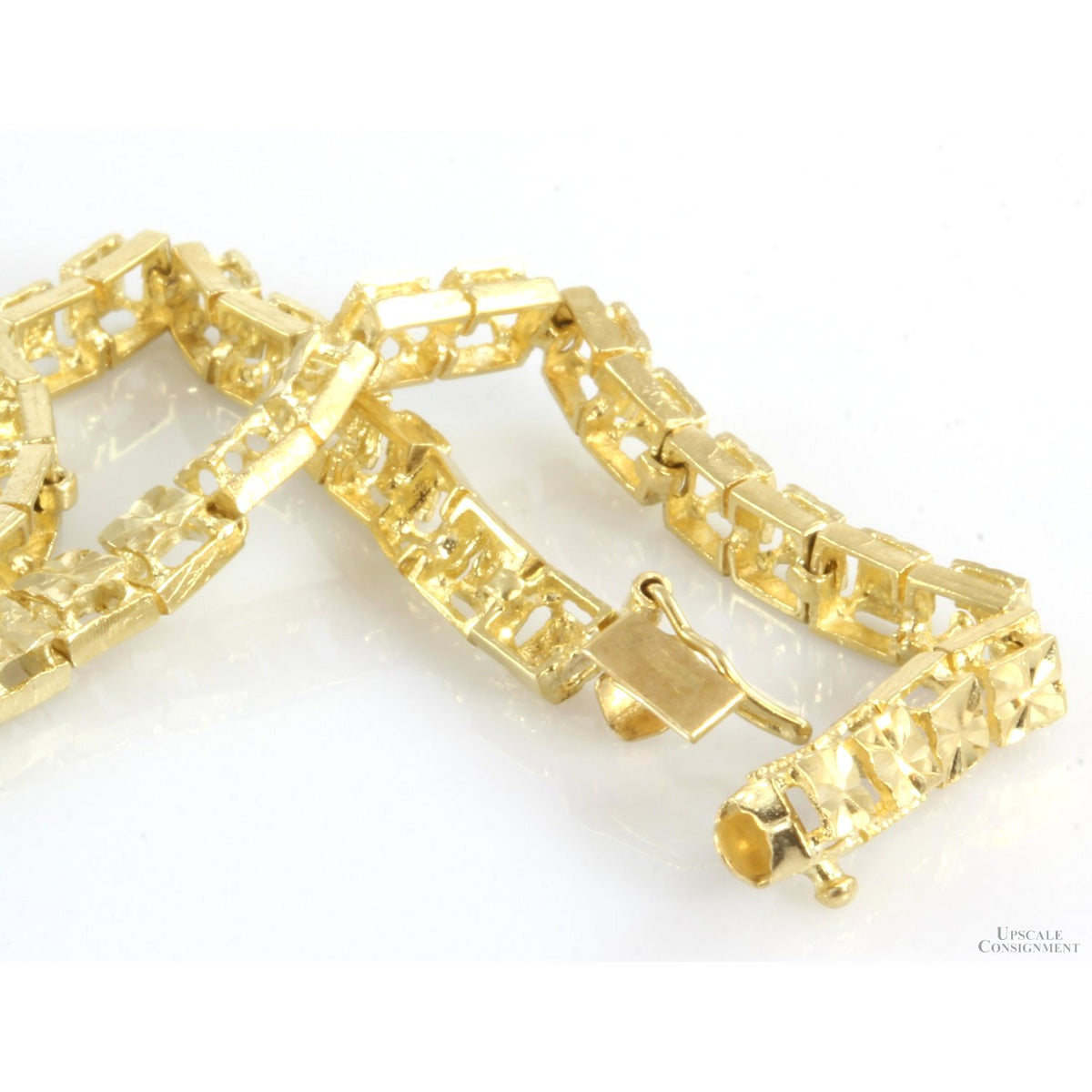 14K Yellw Gold Star Link 7.25"(l) x 4.15mm(w) Bracelet