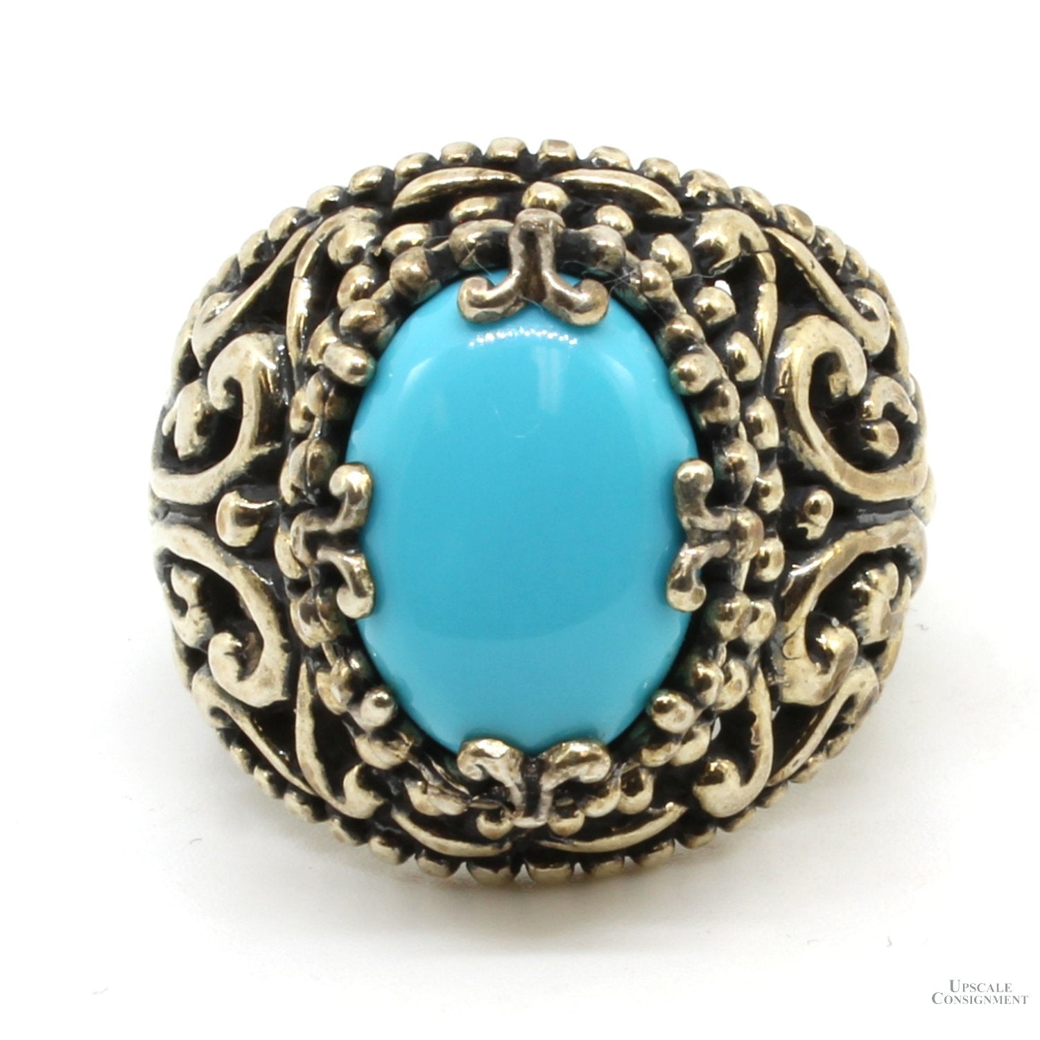 Carolyn Pollack Sterling Silver Turquoise Ring – Upscale Consignment