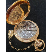 Circa 1880s 18K James Picard Swiss Hunter Case Pocket Watch w/Fob