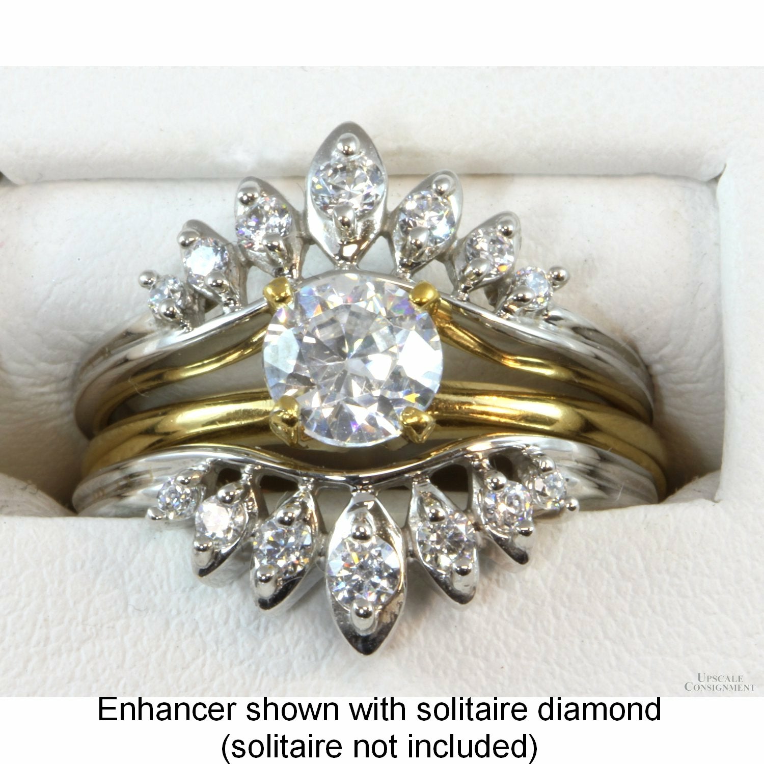 Cubic zirconia sale solitaire enhancer rings