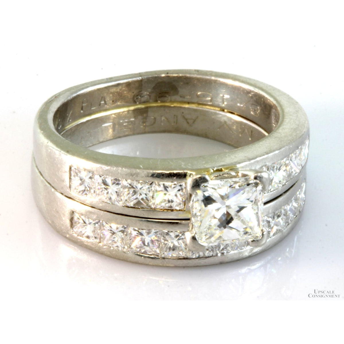 2.05ctw Diamond Platinumt Engagement & Wedding Ring Set