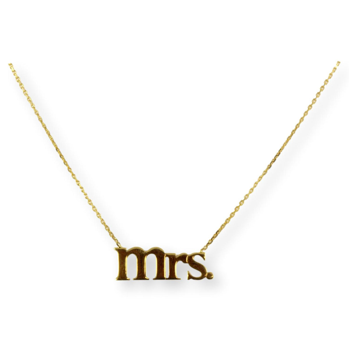 MIDAS 14K Yellow Gold 'Mrs' Pendant Necklace