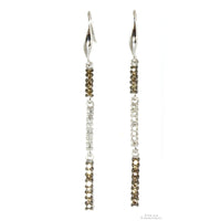 .50ctw Champagne & White Diamond 10K White Gold Articulated Earrings
