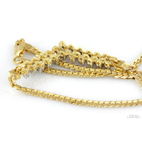 1.01ctw Diamond 14K Yellow Gold V-Shape Formal Necklace