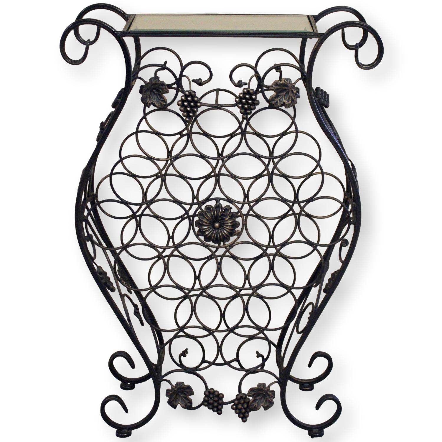 Black iron wine online rack