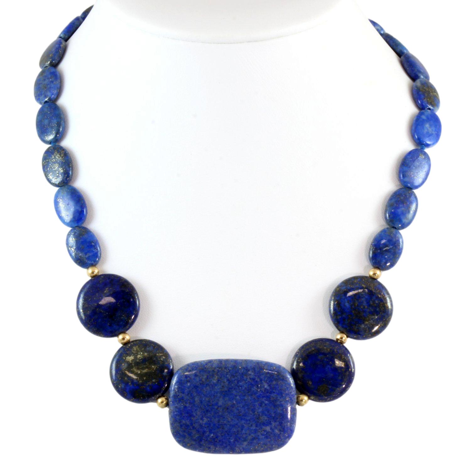 David Yurman Sterling Silver Lapis Lazuli Bead Link Necklace | David Yurman  | Buy at TrueFacet