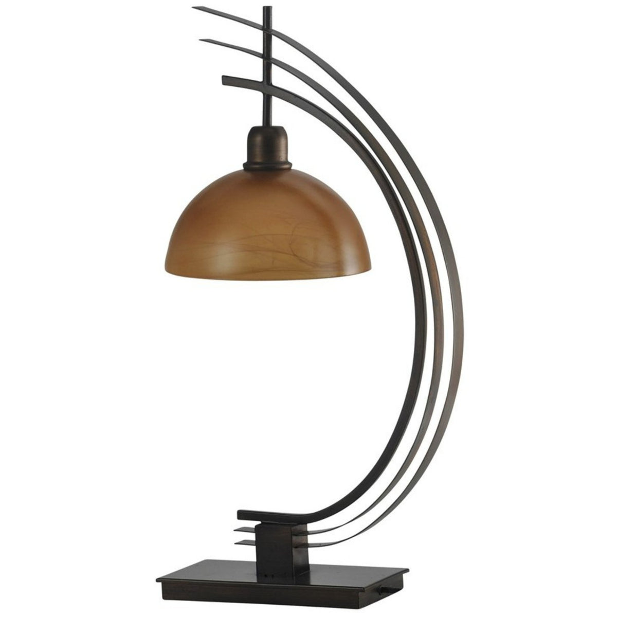 Bronze Accent Lamp w/Globe Shade