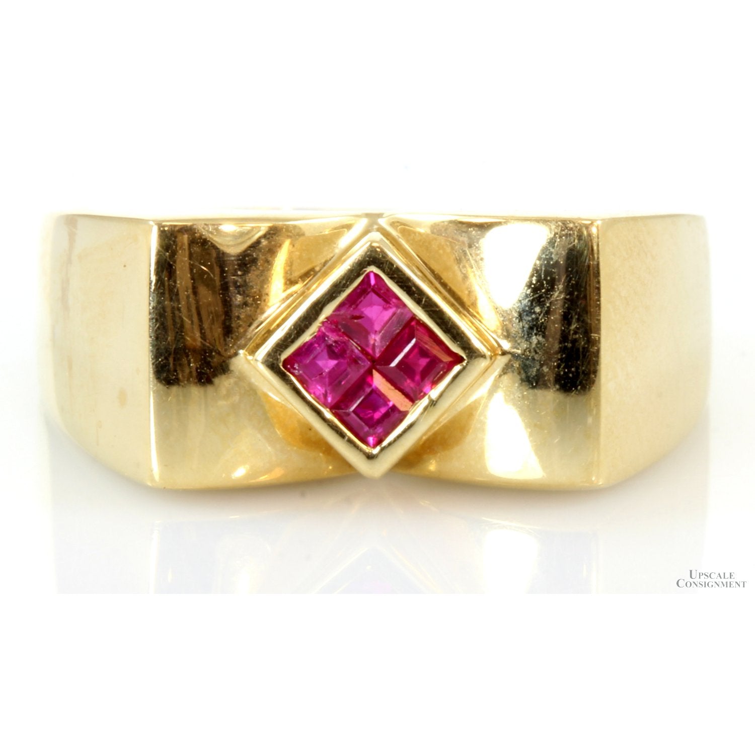 Mens ruby store pinky ring