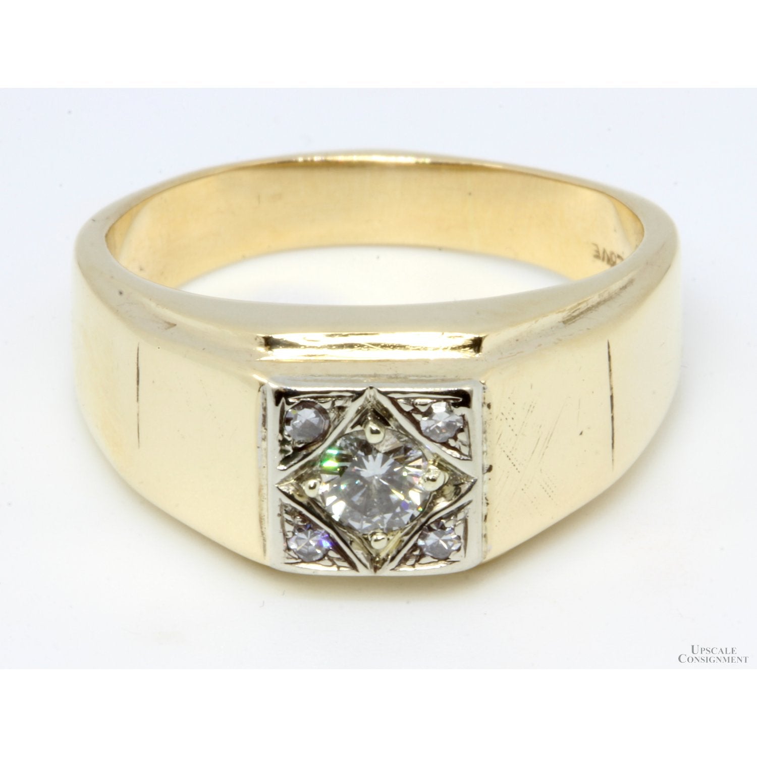 14K .31ctw Diamond Men's Ring .25ct Diamond Solitaire
